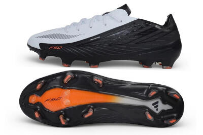 Adidas F50 Hyperfast Evo FG Firm Ground Soccer Cleats - White/Core Black/Solar Red