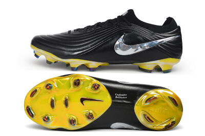 Nike Tiempo Legend 11 Elite FG Firm Ground Soccer Cleats - Black/Black/Chrome/Cyber