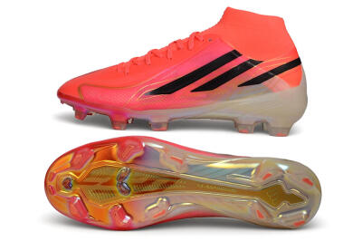 Adidas F50 Hyperfast Elite Laceless FG Firm Ground Soccer Cleats - Pink/Solar Pink/Black