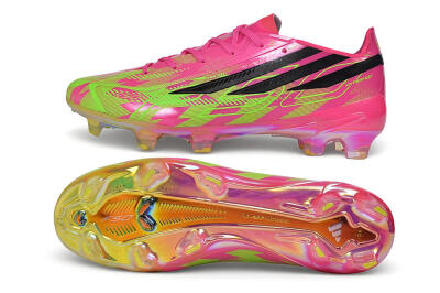 Adidas F50 Hyperfast Elite FG Firm Ground Soccer Cleats - Pink/Lucid Pink/Solar Yellow