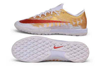 Nike Air Zoom Mercurial Superfly 11 Elite TF Artificial Turf Soccer Shoes - White/Metallic Gold/University Red