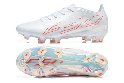 Adidas F50 Elite FG Firm Ground Soccer Cleats - White/White/Solar Red