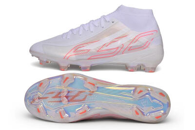 Adidas F50 Hyperfast Elite FG Firm Ground Soccer Cleats - White/Cloud White/Solar Red