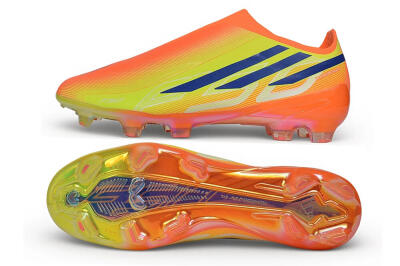 Adidas F50 Hyperfast Elite Laceless FG Firm Ground Soccer Cleats - Orange/Solar Orange/Lucid Lemon