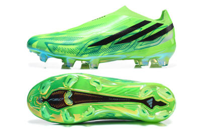 Adidas F50 Hyperfast Elite Laceless FG Firm Ground Soccer Cleats - Green/Lucid Lemon/Core Black
