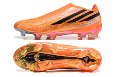 Adidas F50 Hyperfast Elite Laceless FG Firm Ground Soccer Cleats - Orange/Solar Orange/Core Black