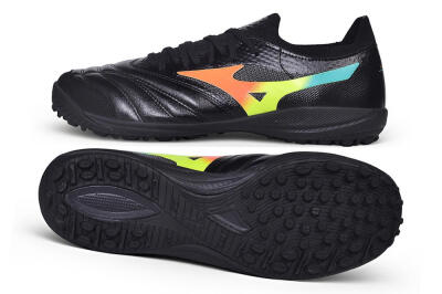 Mizuno Morelia Neo 4 TF Artificial Turf Soccer Shoes - Black/Black/Iridescent