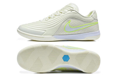 Nike Tiempo Legend SE IC Indoor & Futsal Soccer Shoes - Beige/Light Cream/Volt Green