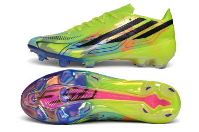 Adidas F50 Elite FG Firm Ground Soccer Cleats - Yellow/Solar Yellow/Lucid Blue