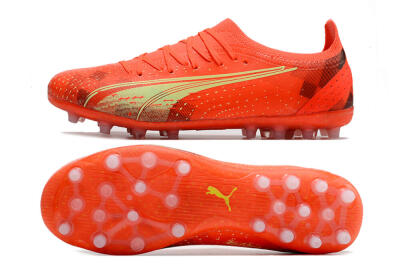 Puma Ultra Ultimate MG Multi Ground Soccer Cleats - Red/Yellow