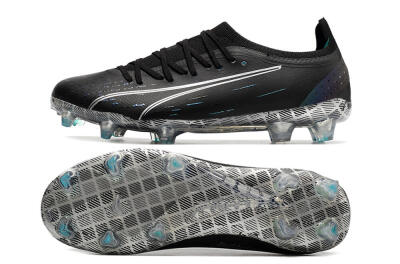 Puma Ultra Ultimate FG Firm Ground Soccer Cleats - Black/White/Blue