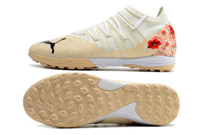 Puma Future Z 1.3 Instinct TF Artificial Turf Soccer Shoes - White/Gold/Red