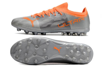 Puma Ultra 1.4 MG Multi Ground Soccer Cleats - Silver/Orange