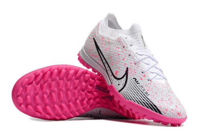 Nike Air Zoom Mercurial Vapor 15 Elite TF Artificial Turf Soccer Shoes - White/Black/Pink