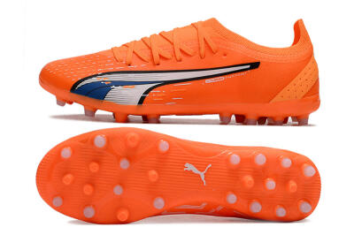 Puma Ultra Ultimate MG MG Multi Ground Soccer Cleats - Orange/White/Blue