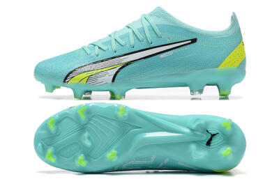 Puma Ultra Ultimate FG Firm Ground Soccer Cleats - Blue/White/Green