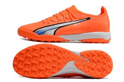 Puma Ultra Ultimate TF Artificial Turf Soccer Shoes - Orange/White/Blue