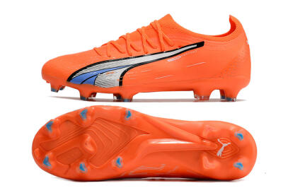 Puma Ultra Ultimate FG Firm Ground Soccer Cleats - Orange/White/Blue