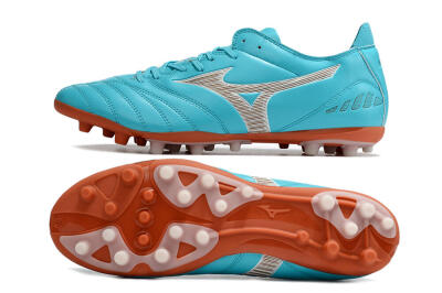 Mizuno Morelia Neo AG Artificial Grass Soccer Cleats - Blue/White
