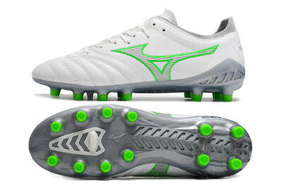 Mizuno Morelia Neo 3 Made in Japan FG Firm Ground Soccer Cleats - White/Green