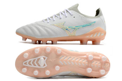 Mizuno Morelia Neo 3 FG Firm Ground Soccer Cleats - White/Blue/Pink