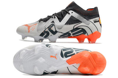 Puma Future Ultimate FG Firm Ground Soccer Cleats - White/Silver/Black