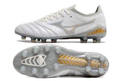 Mizuno Morelia Neo 3 Japan FG Firm Ground Soccer Cleats - White/Yellow