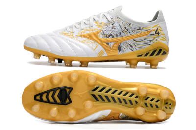 Mizuno Morelia Neo 3 Japan FG Firm Ground Soccer Cleats - White/Black/Gold