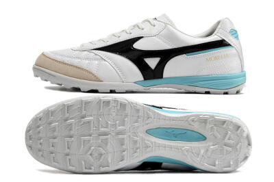 Mizuno Morelia Sala Japn TF Artificial Turf Soccer Shoes - White/Black/Blue