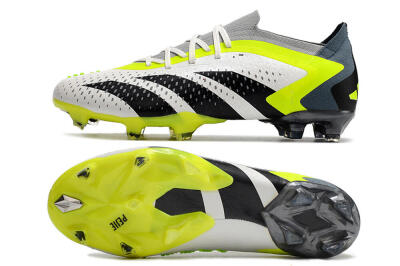 Adidas Predator Accuracy.1 Low FG Firm Ground Soccer Cleats - White/Black/Green