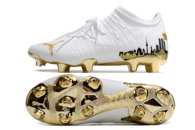 Puma Future Z 1.1 FG Firm Ground Soccer Cleats - White/Blakc/Gold
