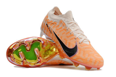 Nike Air Zoom Mercurial Vapor 15 Elite FG Firm Ground Soccer Cleats - White/Orange/Black