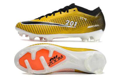 Nike Air Zoom Mercurial Vapor 15 Elite FG Firm Ground Soccer Cleats - Yellow/Black/White