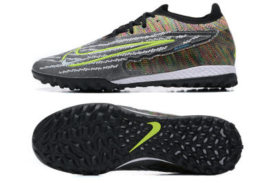 Nike Phantom GX Elite TF Artificial Turf Soccer Shoes - Black/Yellow/Rainbow