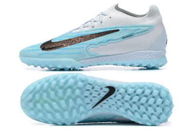 Nike Phantom GX Elite TF Artificial Turf Soccer Shoes - White/Blue/Black