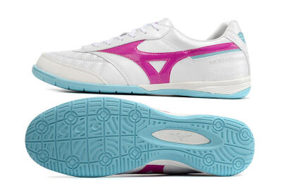 Mizuno Morelia Sala Japn IC Indoor & Futsal Soccer Shoes - White/Pink/Blue