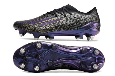 Adidas X Speedportal.1 FG Firm Ground Soccer Cleats - Black/Sliver/Purple