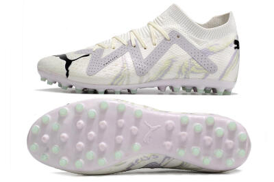 Puma Future Ultimate AG Artificial Grass Soccer Cleats - White/Grey