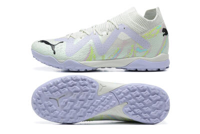 Puma Future Ultimate TF Artificial Turf Soccer Shoes - White/Yellow/Purple/Black