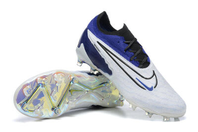 Nike Phantom GX Elite FG Firm Ground Soccer Cleats - White/Blue/Black