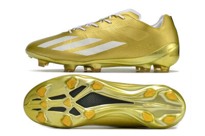 Adidas X Crazyfast.1 FG Firm Ground Soccer Cleats - Gold/White