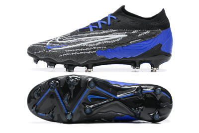 Nike Phantom GX Elite FG Firm Ground Soccer Cleats - Black/White/Blue