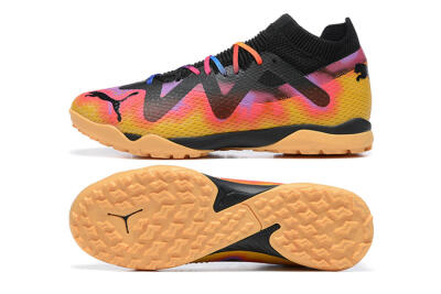 Puma Ultra Ultimate TF Artificial Turf Soccer Shoes - Black/Yellow/Pink/Purple