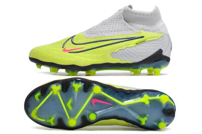 Nike Phantom GX Elite DF FG Firm Ground Soccer Cleats - Green/Pink/Black/White