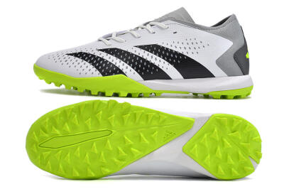 Adidas Predator Accuracy.3 TF Artificial Turf Soccer Shoes - White/Black/Green/Grey