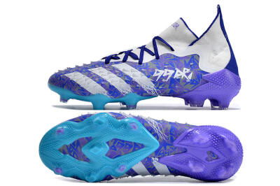 Adidas Predator Freak.1 FG Firm Ground Soccer Cleats - Purple/White/Blue