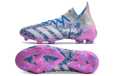 Adidas Predator Freak.1 FG Firm Ground Soccer Cleats - Purple/White/Blue/Pink
