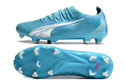 Puma Ultra Ultimate FG Firm Ground Soccer Cleats - Blue/White/Pink