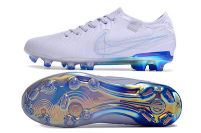 NikeTiempo Legend 10 Elite FG Firm Ground Soccer Cleats - White/Blue/Gold