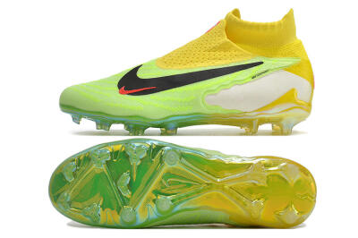 Nike Phantom GX Elite DF FG Firm Ground Soccer Cleats - Yellow/Green/Black/Red